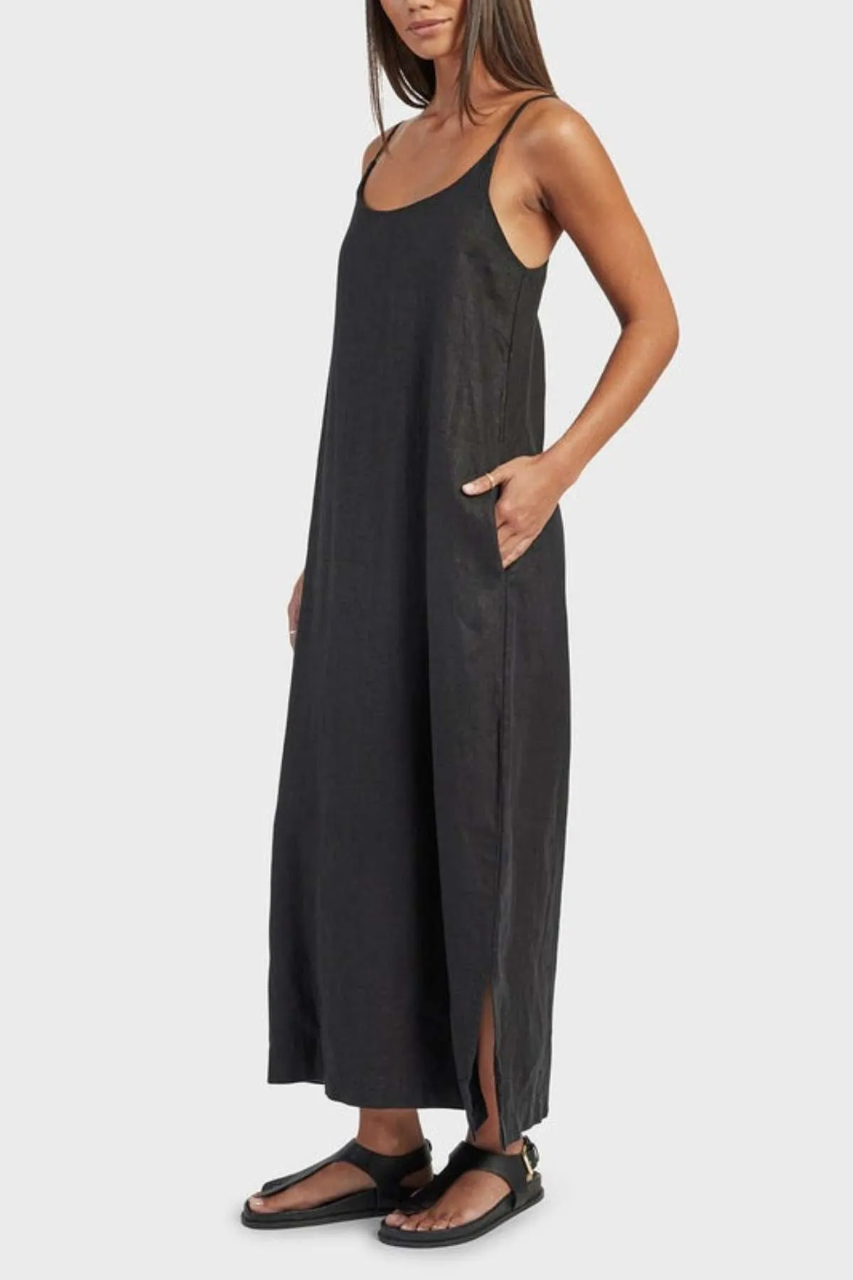 Academy Women Essential Linen Slip Dress