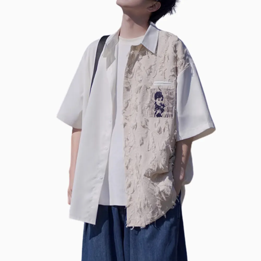 American Beard Silk Patchwork Shirt