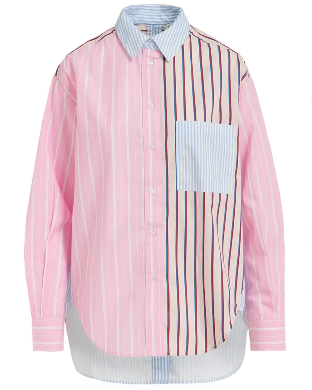 Antwerp Off White Patchwork Stripe Famille Shirt