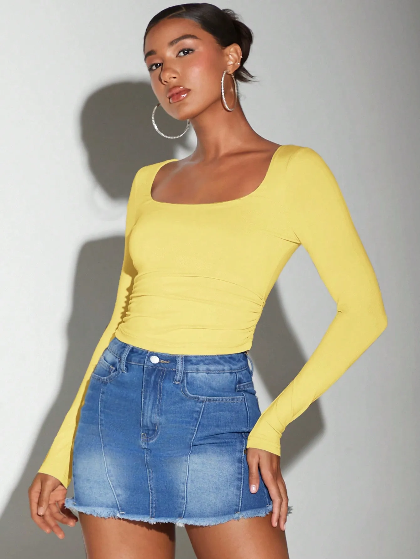 BAE Women's Long Sleeve Square Neck T-Shirt