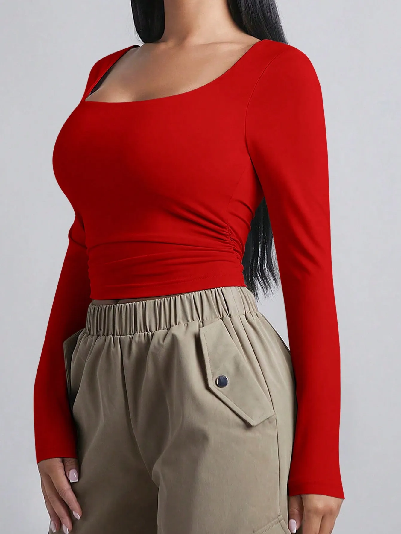 BAE Women's Long Sleeve Square Neck T-Shirt