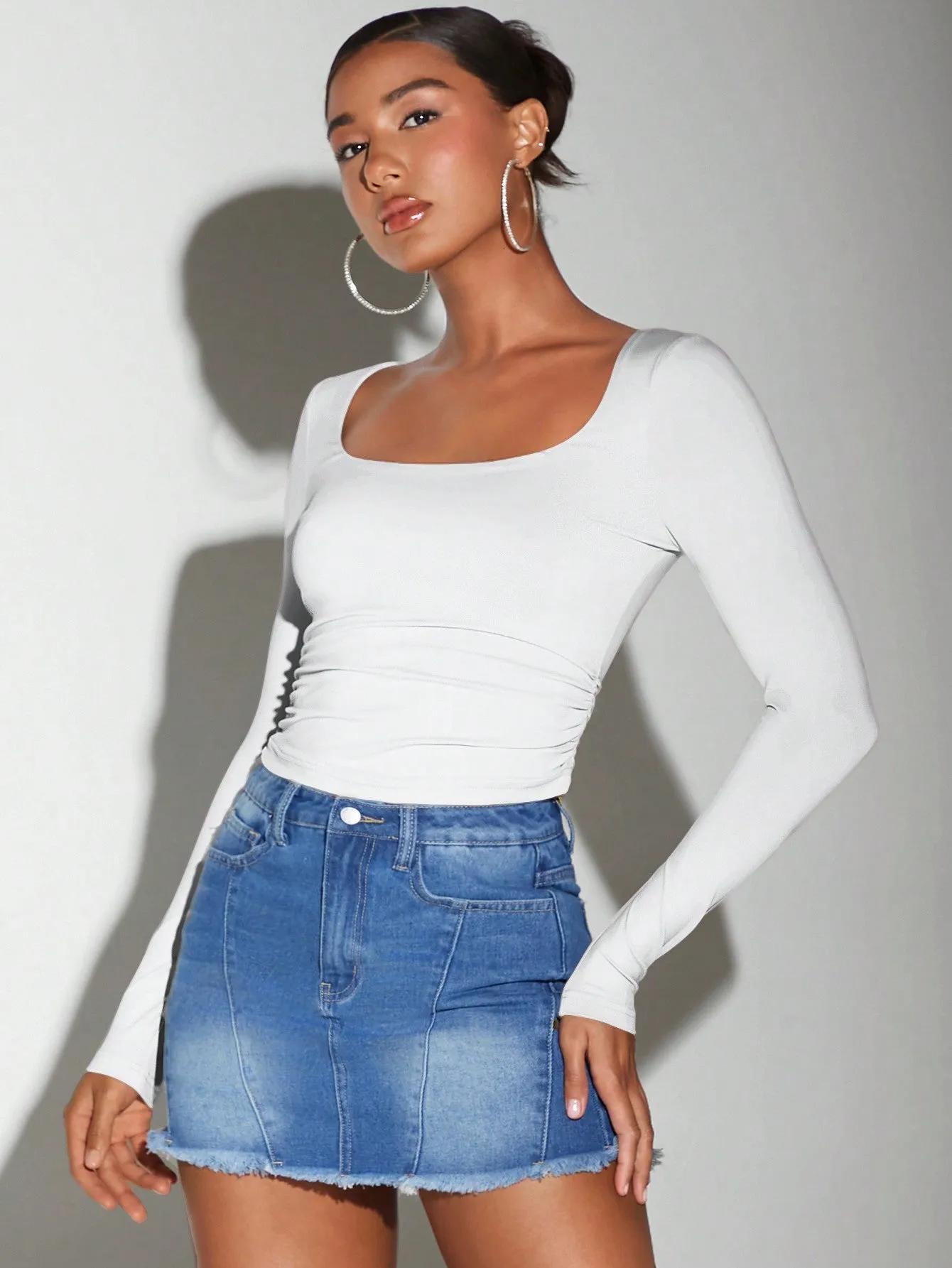 BAE Women's Long Sleeve Square Neck T-Shirt