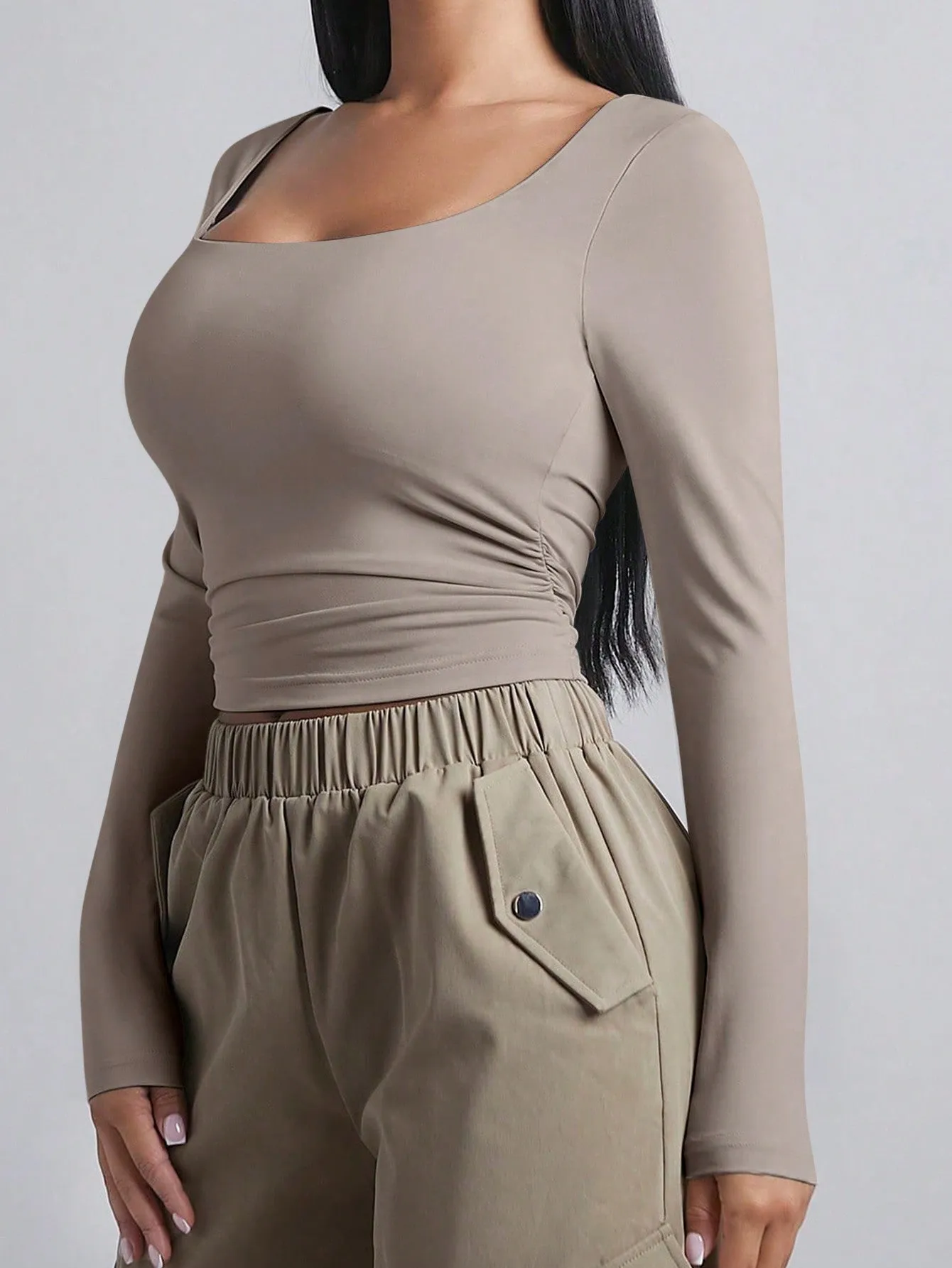 BAE Women's Long Sleeve Square Neck T-Shirt