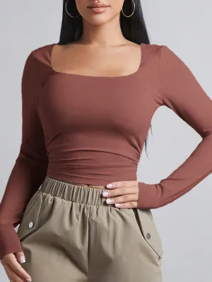 BAE Women's Long Sleeve Square Neck T-Shirt