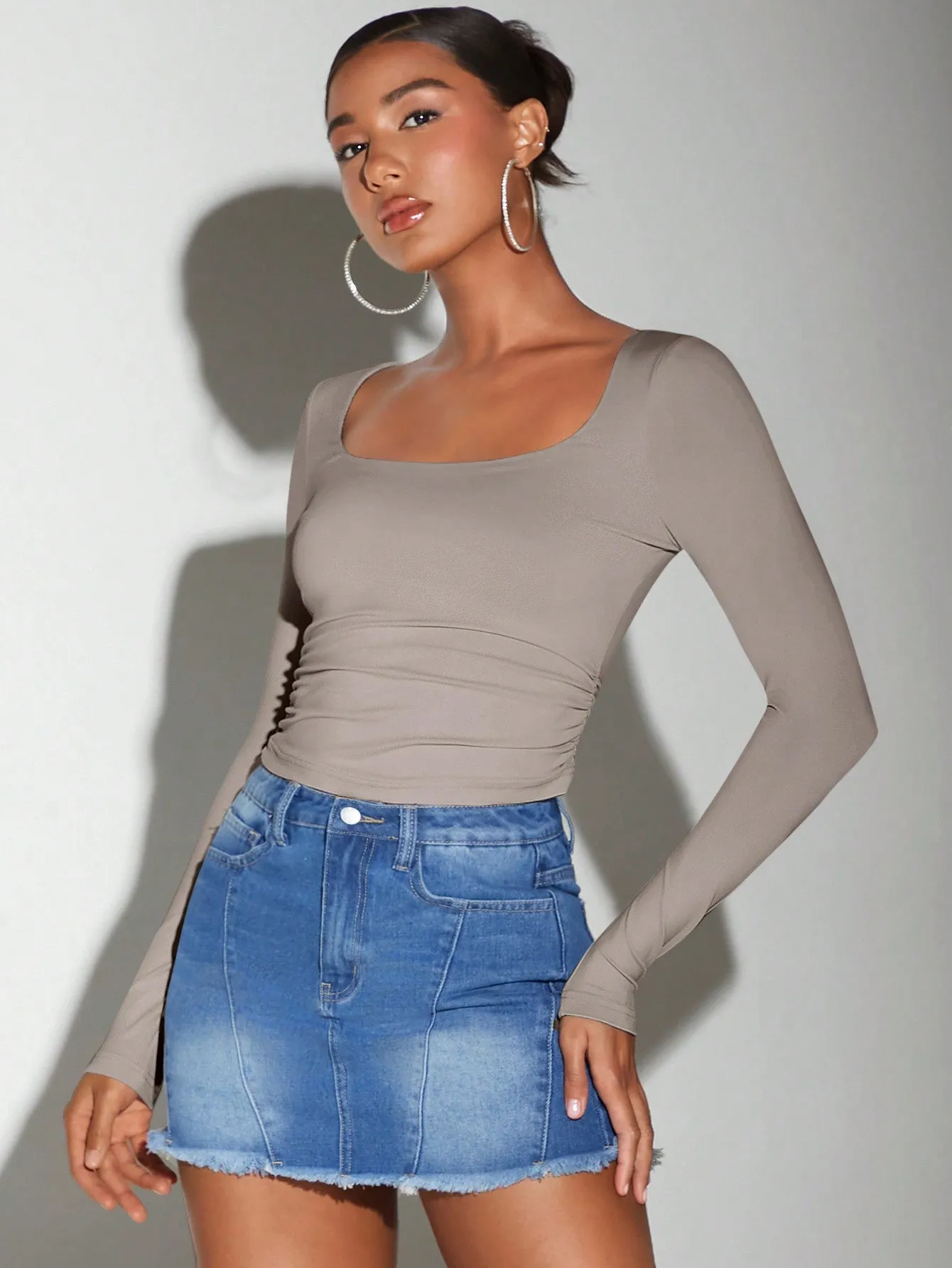 BAE Women's Long Sleeve Square Neck T-Shirt