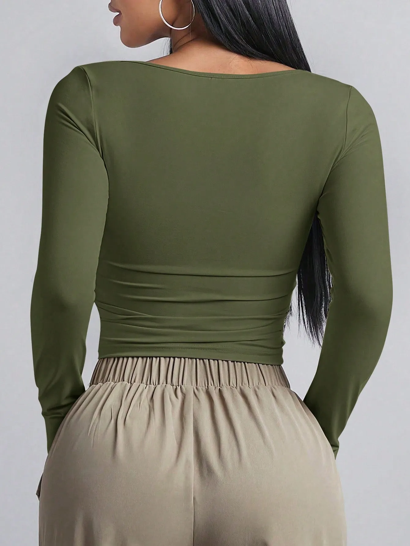BAE Women's Long Sleeve Square Neck T-Shirt
