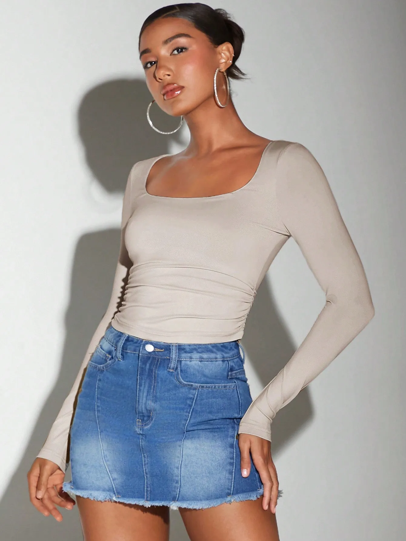 BAE Women's Long Sleeve Square Neck T-Shirt