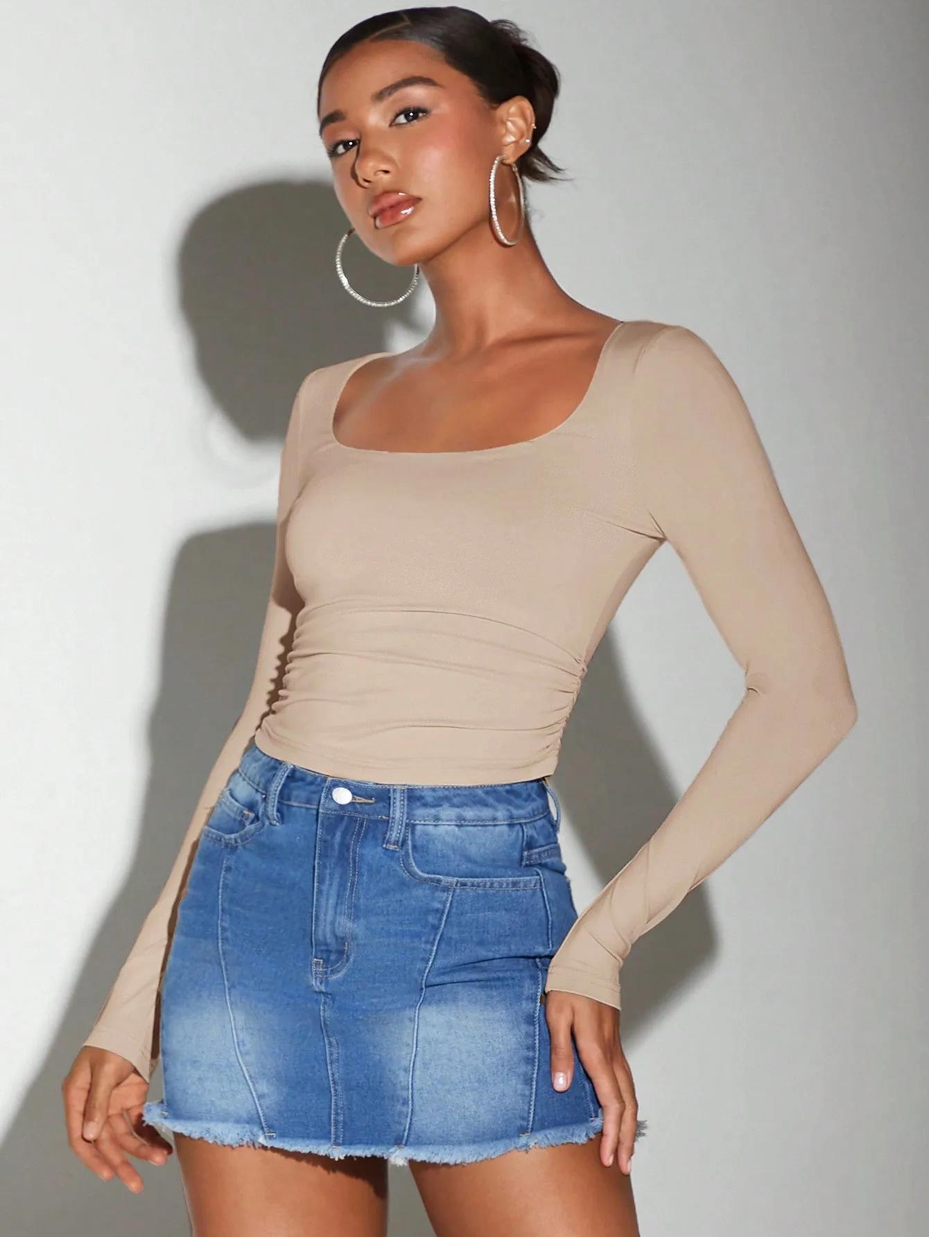 BAE Women's Long Sleeve Square Neck T-Shirt