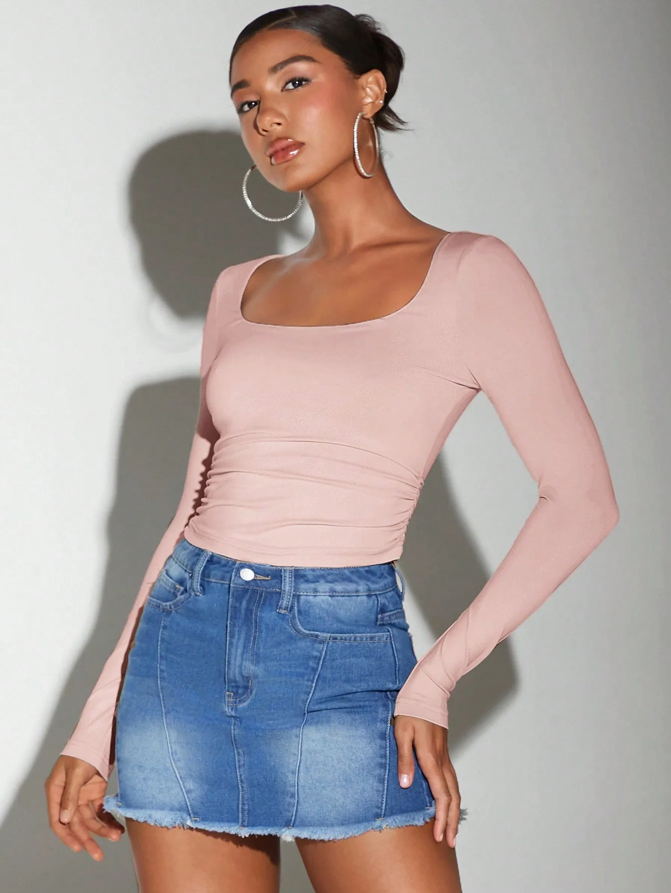 BAE Women's Long Sleeve Square Neck T-Shirt
