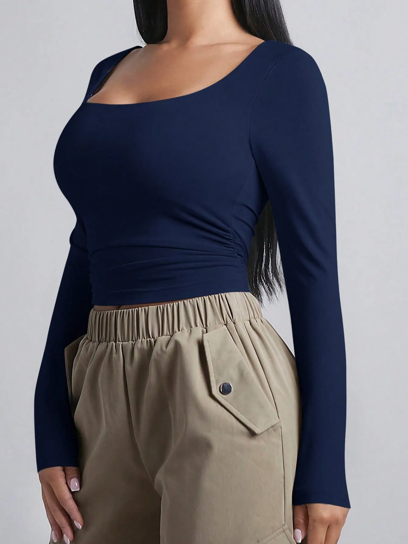 BAE Women's Long Sleeve Square Neck T-Shirt