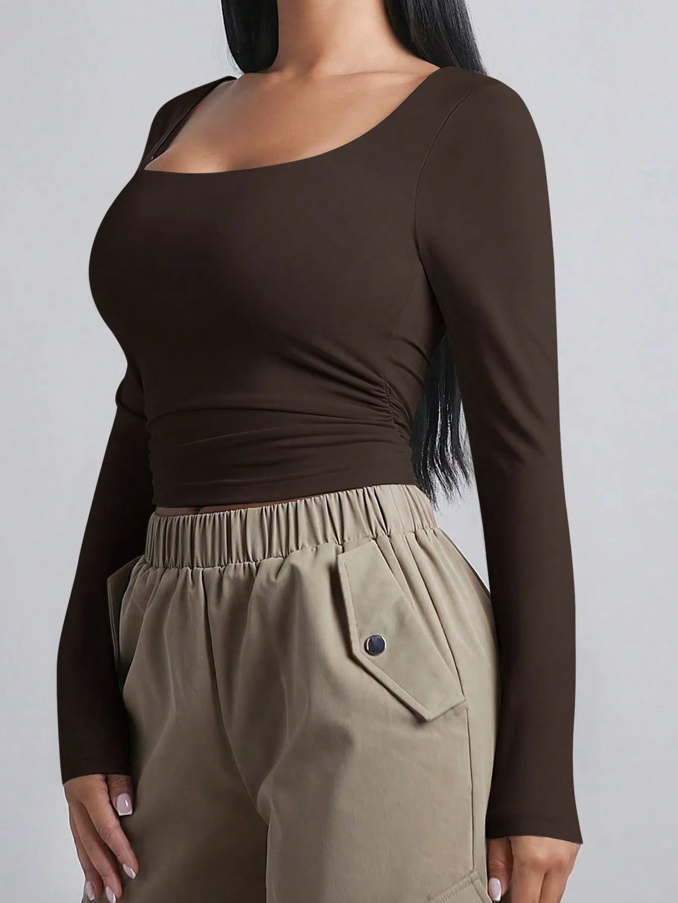 BAE Women's Long Sleeve Square Neck T-Shirt