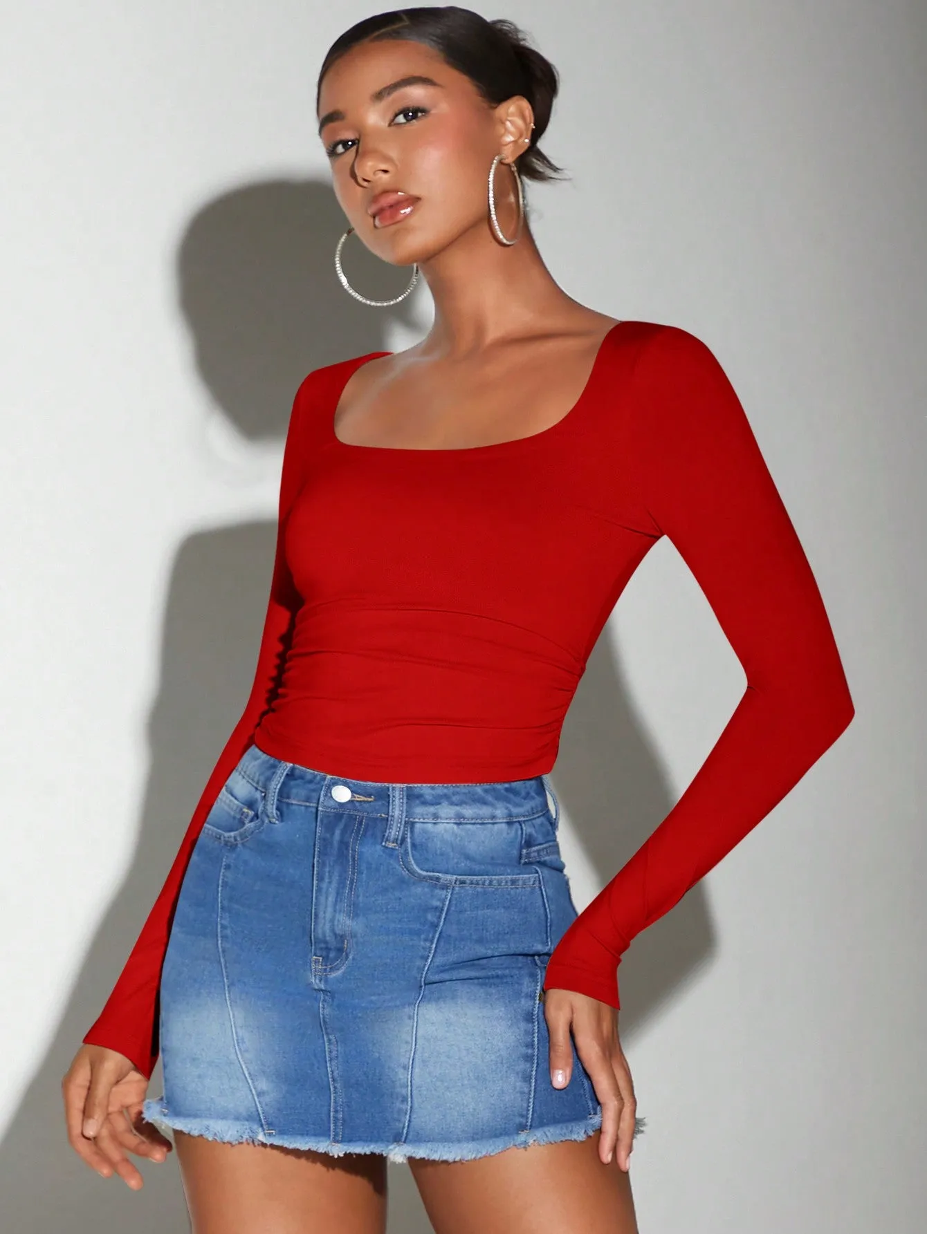 BAE Women's Long Sleeve Square Neck T-Shirt