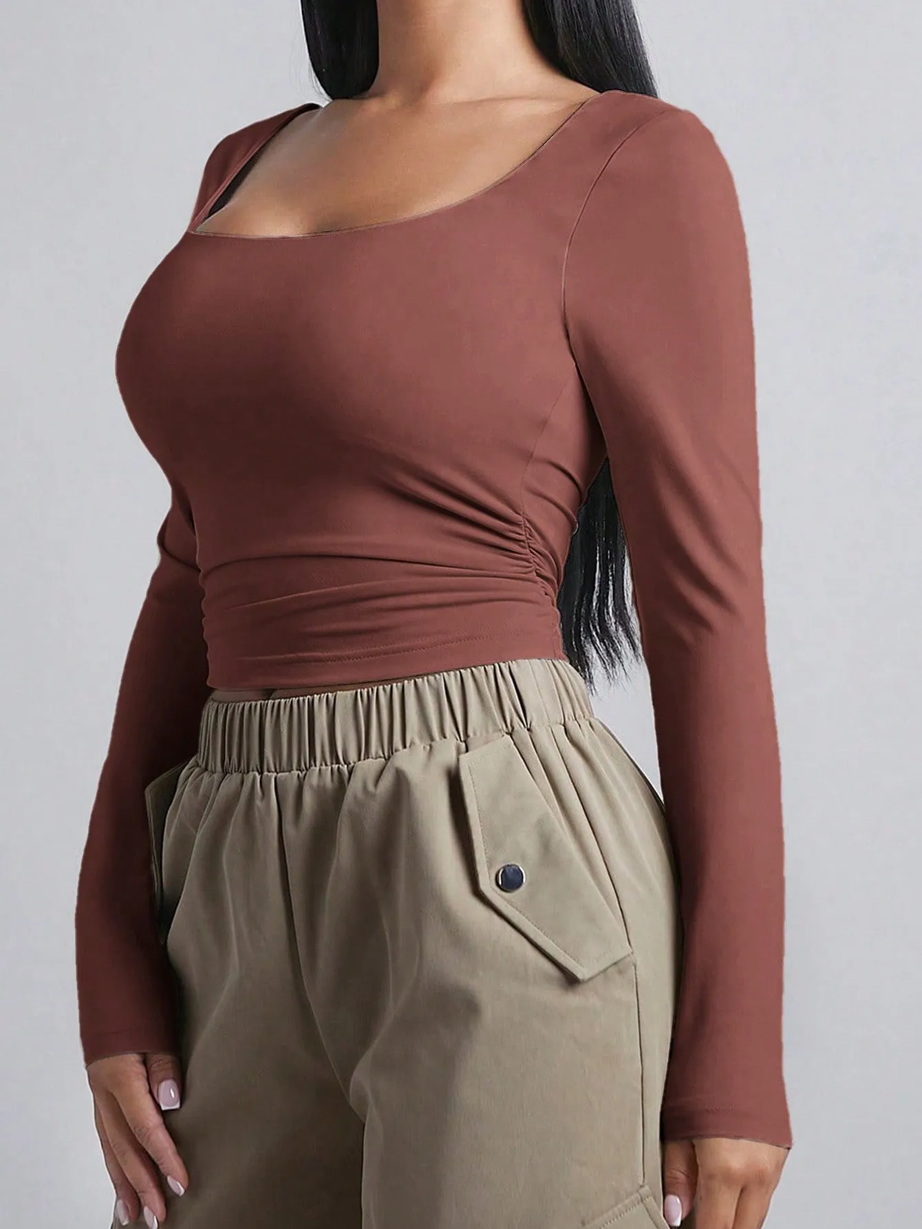 BAE Women's Long Sleeve Square Neck T-Shirt