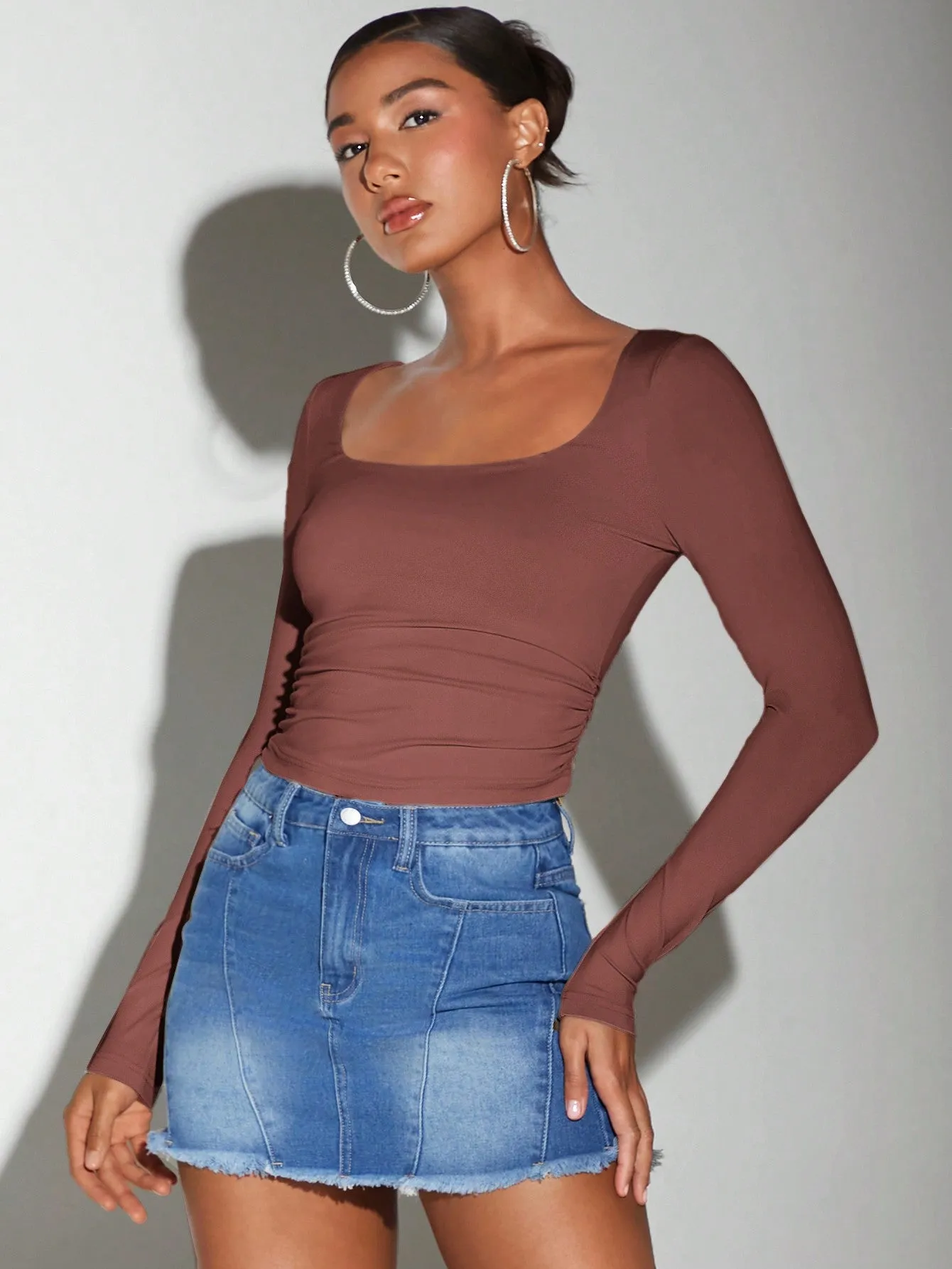 BAE Women's Long Sleeve Square Neck T-Shirt
