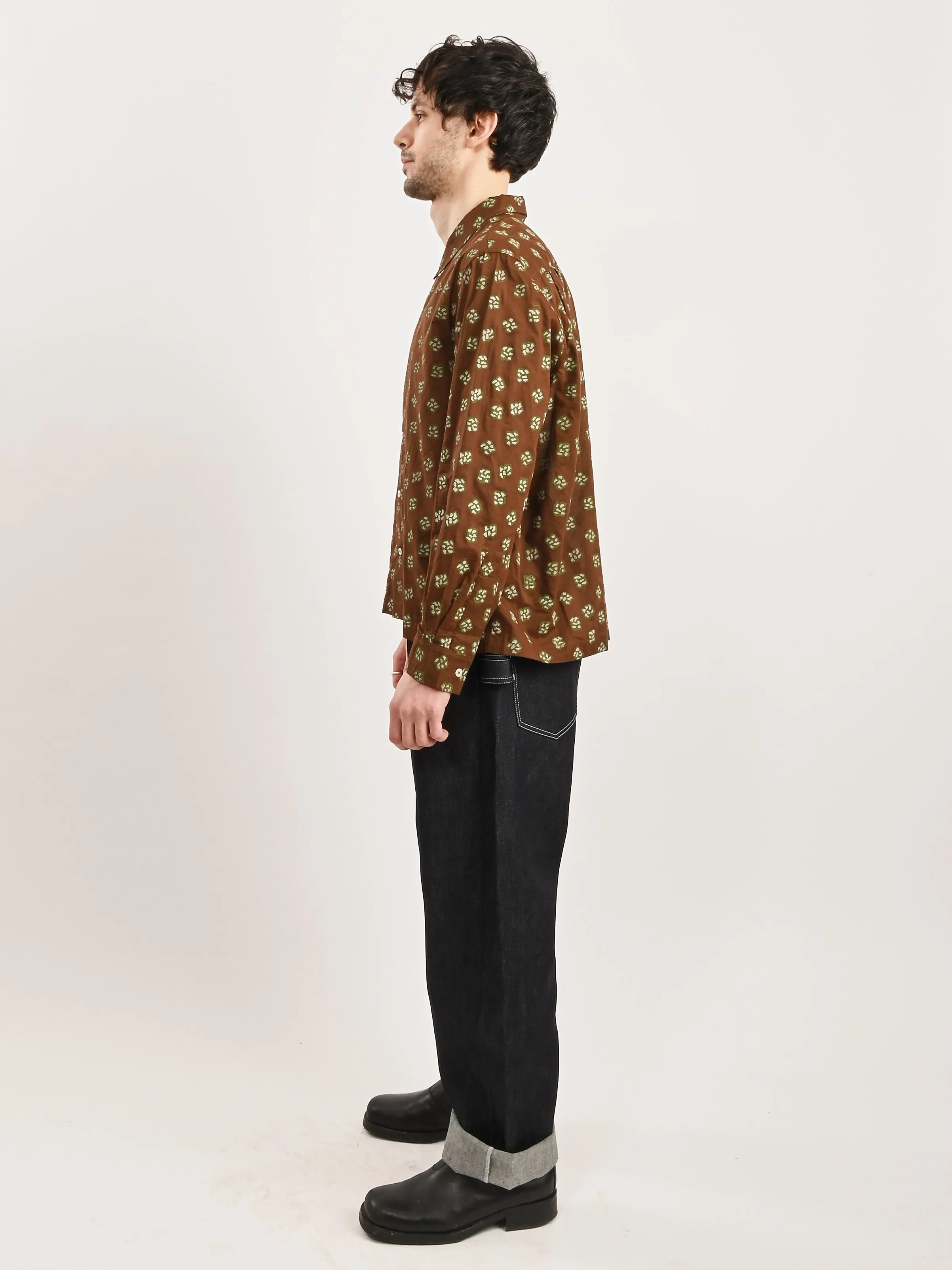 Brown/Multi Hop Tree L/S Shirt