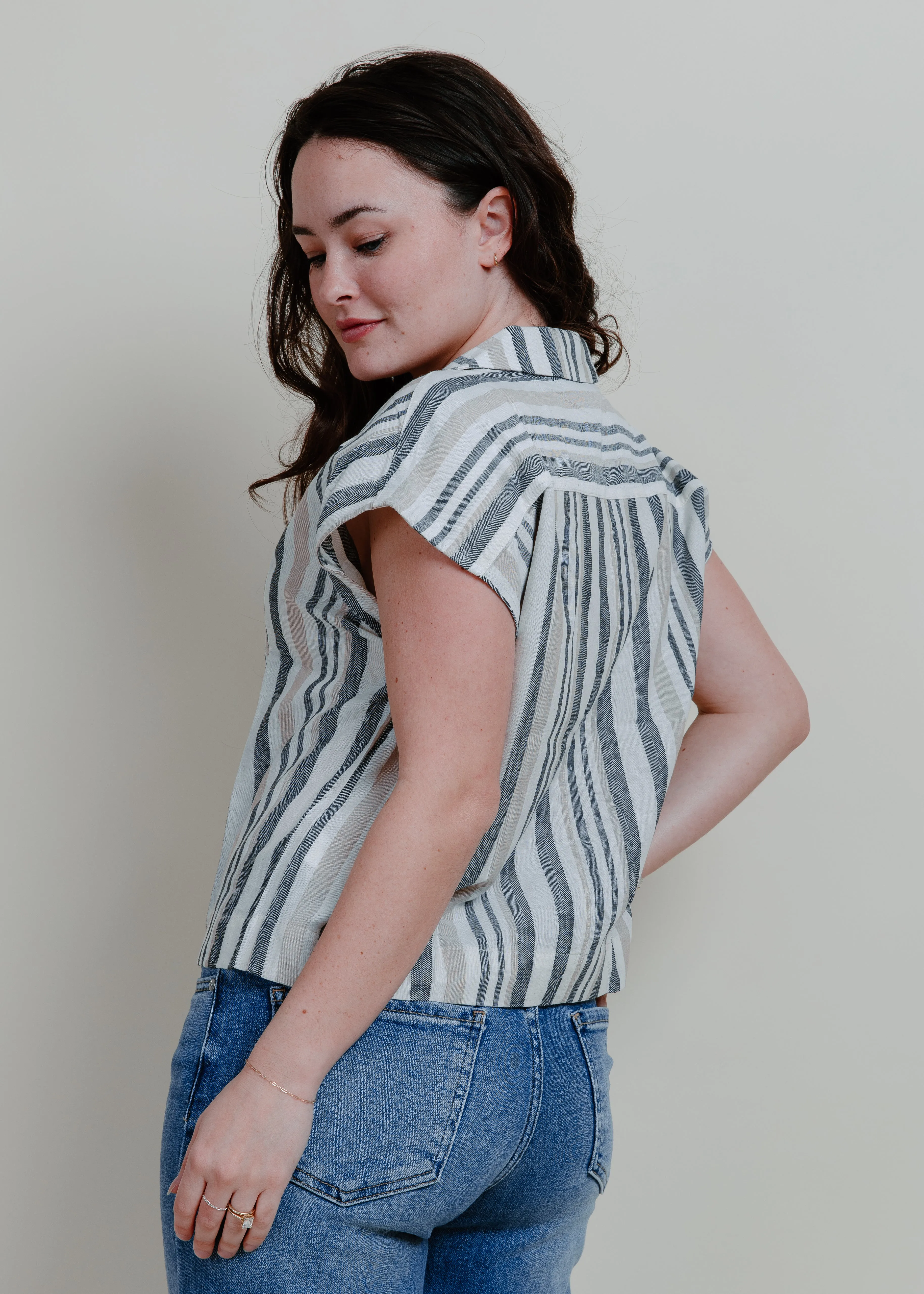 Clocking In Striped Top