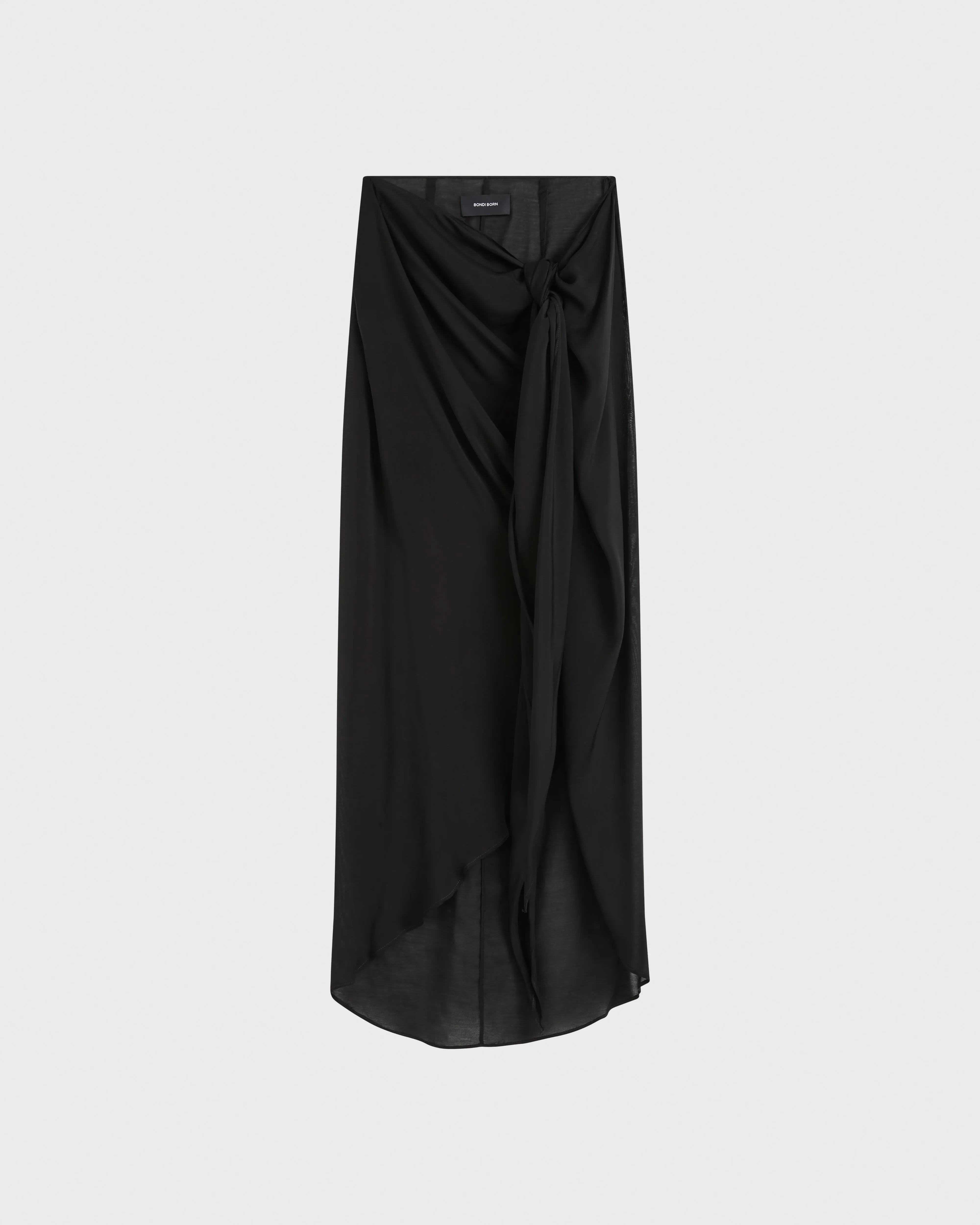 Cremona Tie Front Sarong - Black