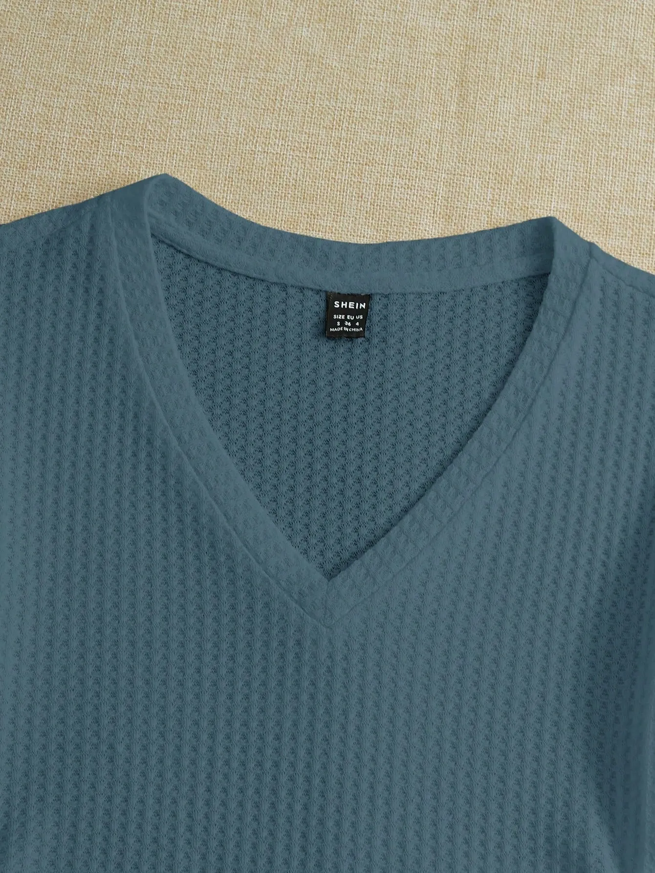 EZwear Knitted Women's V-Neck T-Shirt