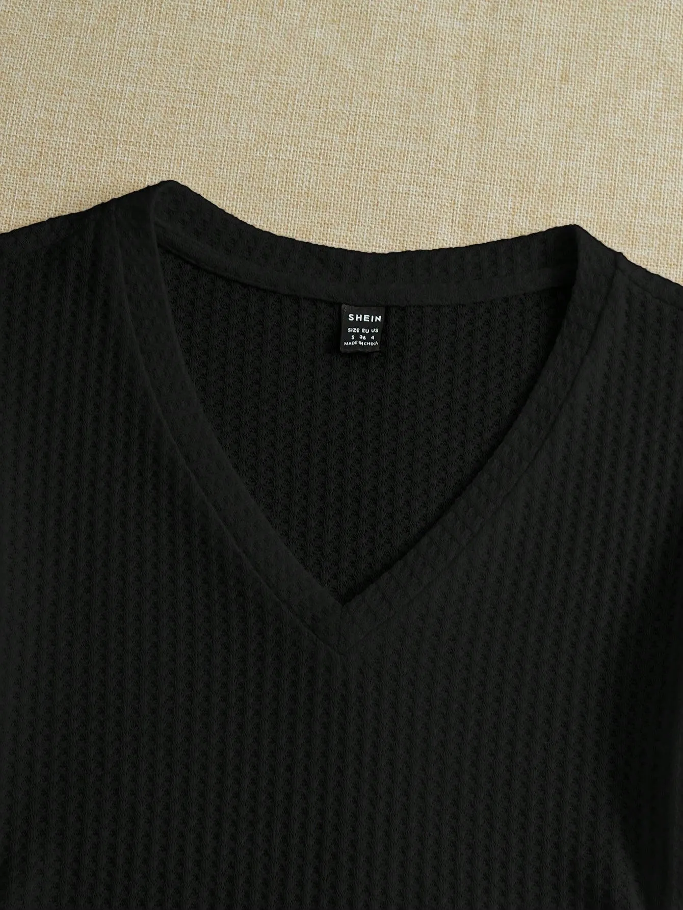 EZwear Knitted Women's V-Neck T-Shirt