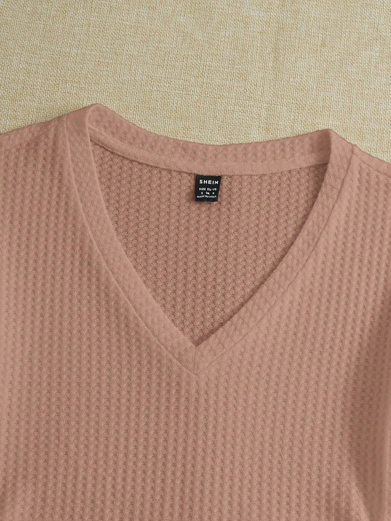 EZwear Knitted Women's V-Neck T-Shirt