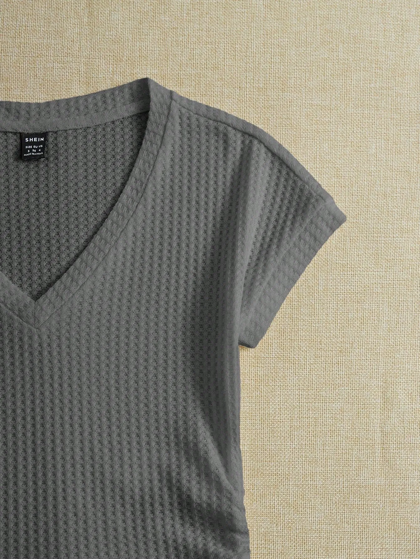 EZwear Knitted Women's V-Neck T-Shirt