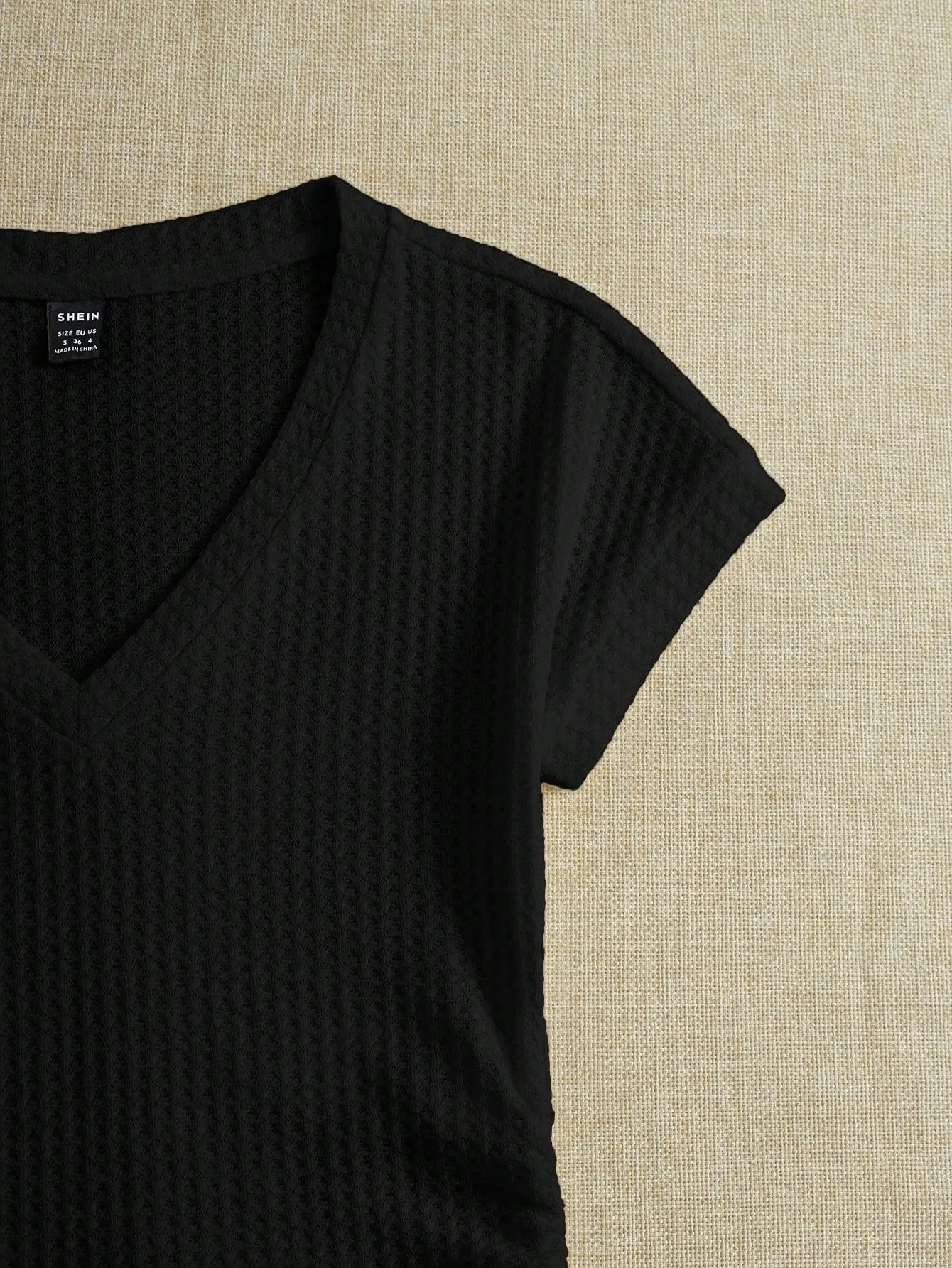 EZwear Knitted Women's V-Neck T-Shirt