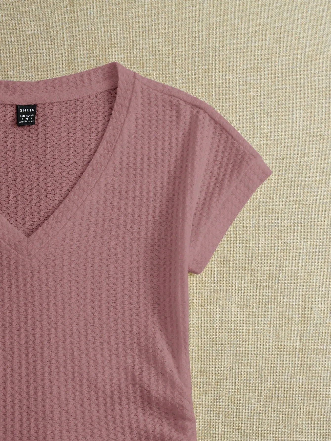 EZwear Knitted Women's V-Neck T-Shirt