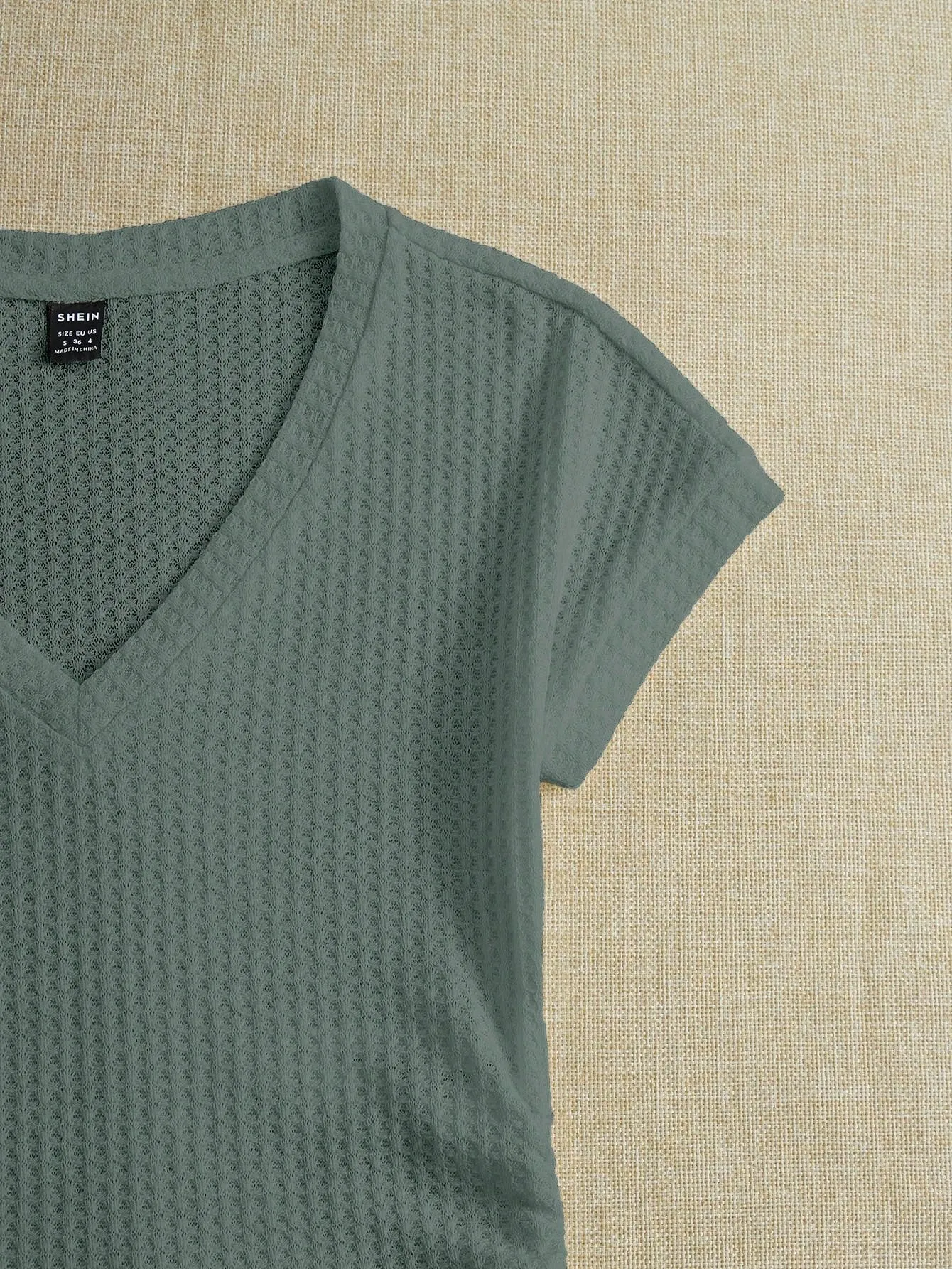 EZwear Knitted Women's V-Neck T-Shirt