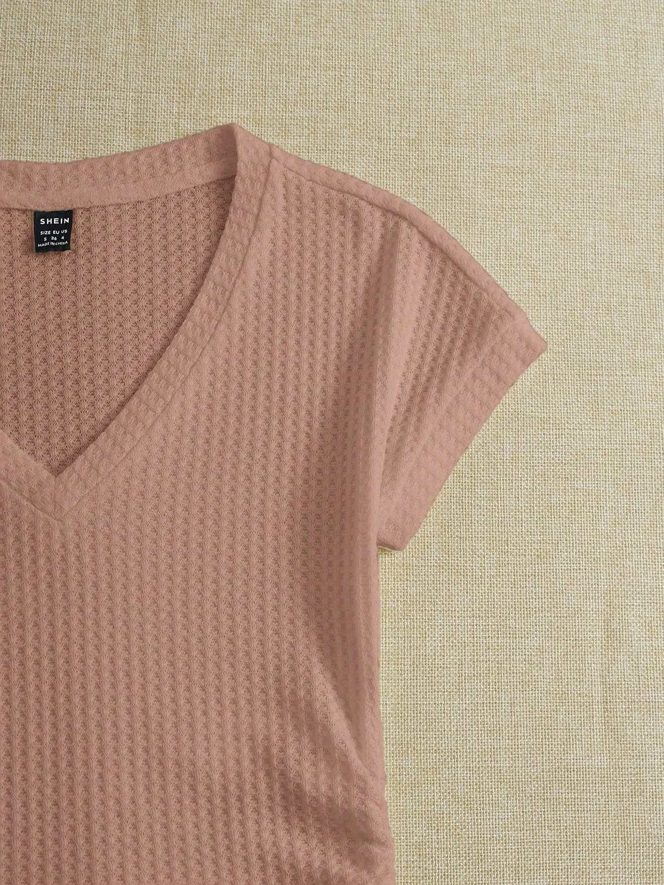 EZwear Knitted Women's V-Neck T-Shirt