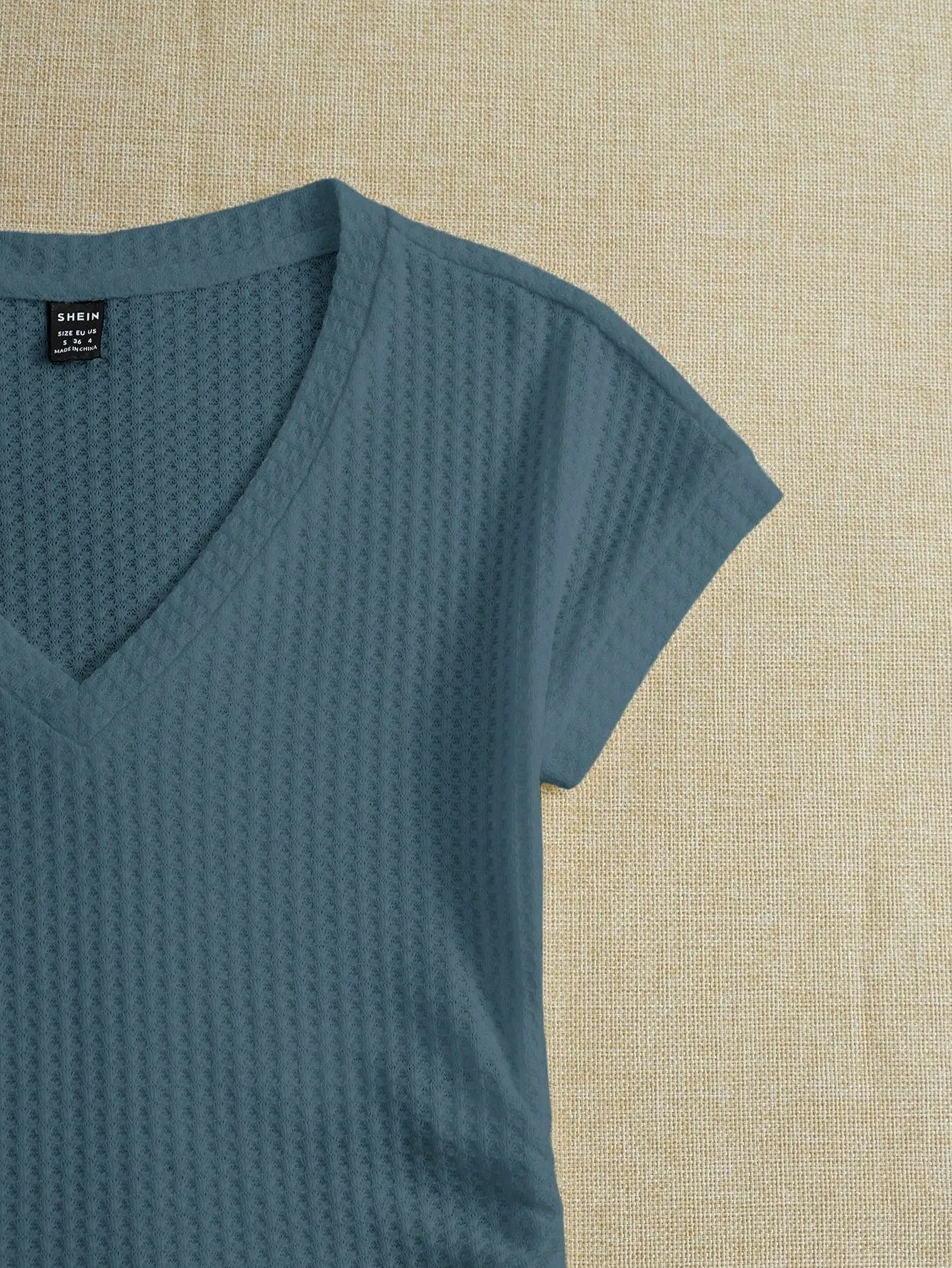 EZwear Knitted Women's V-Neck T-Shirt