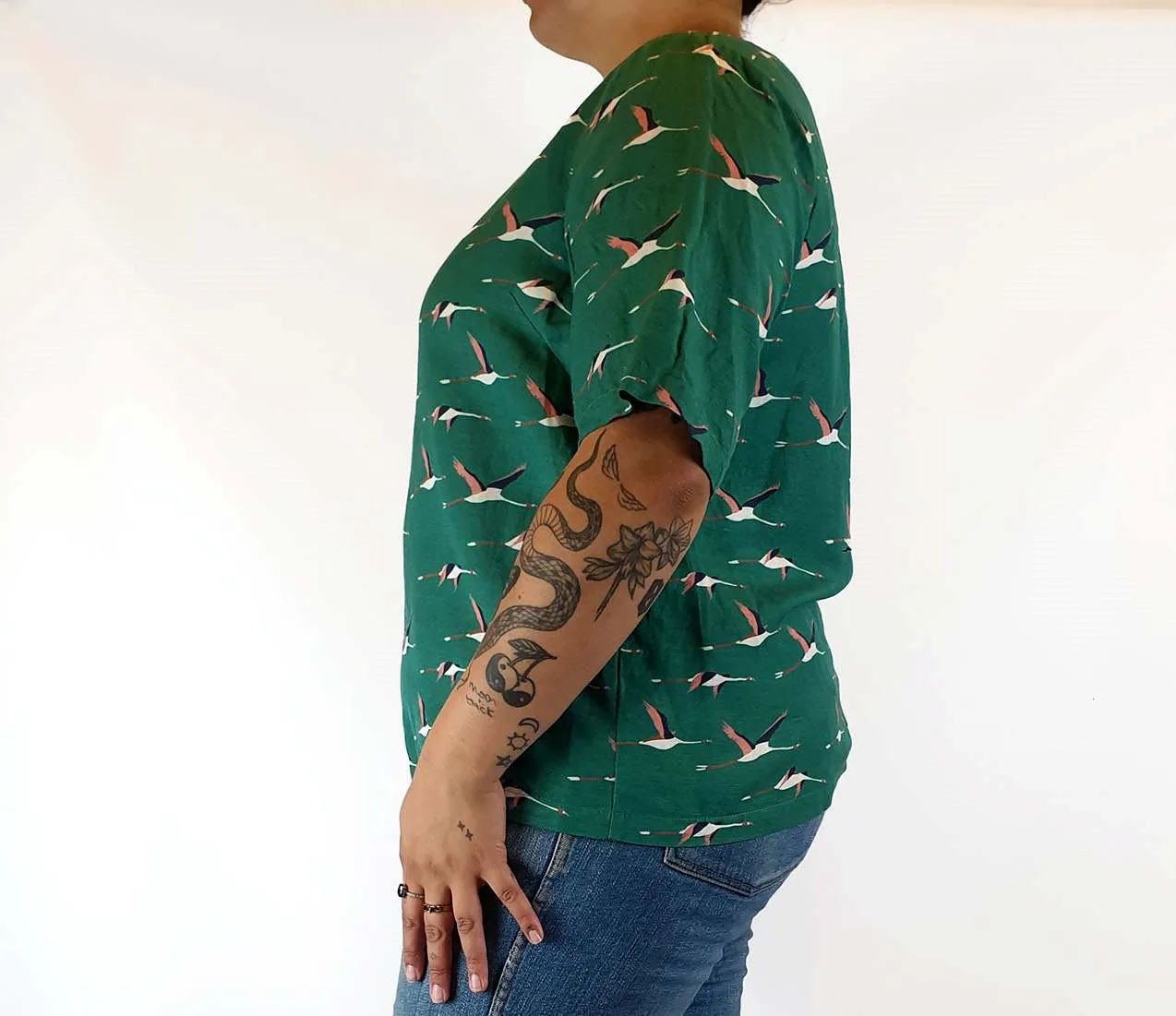 Frock Me Out green bird print top size XL