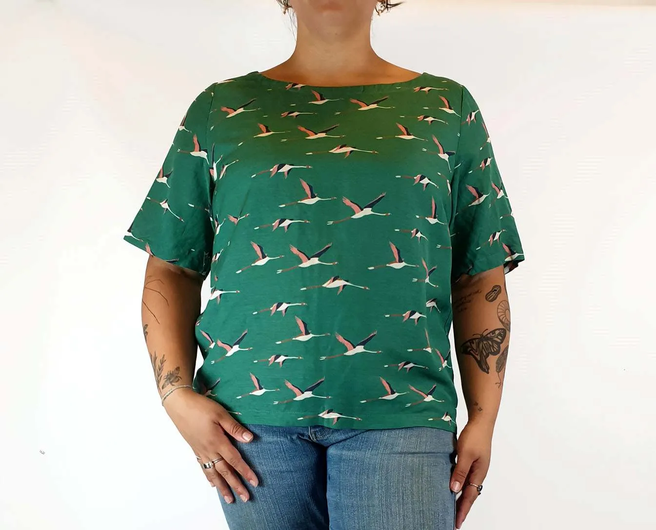 Frock Me Out green bird print top size XL