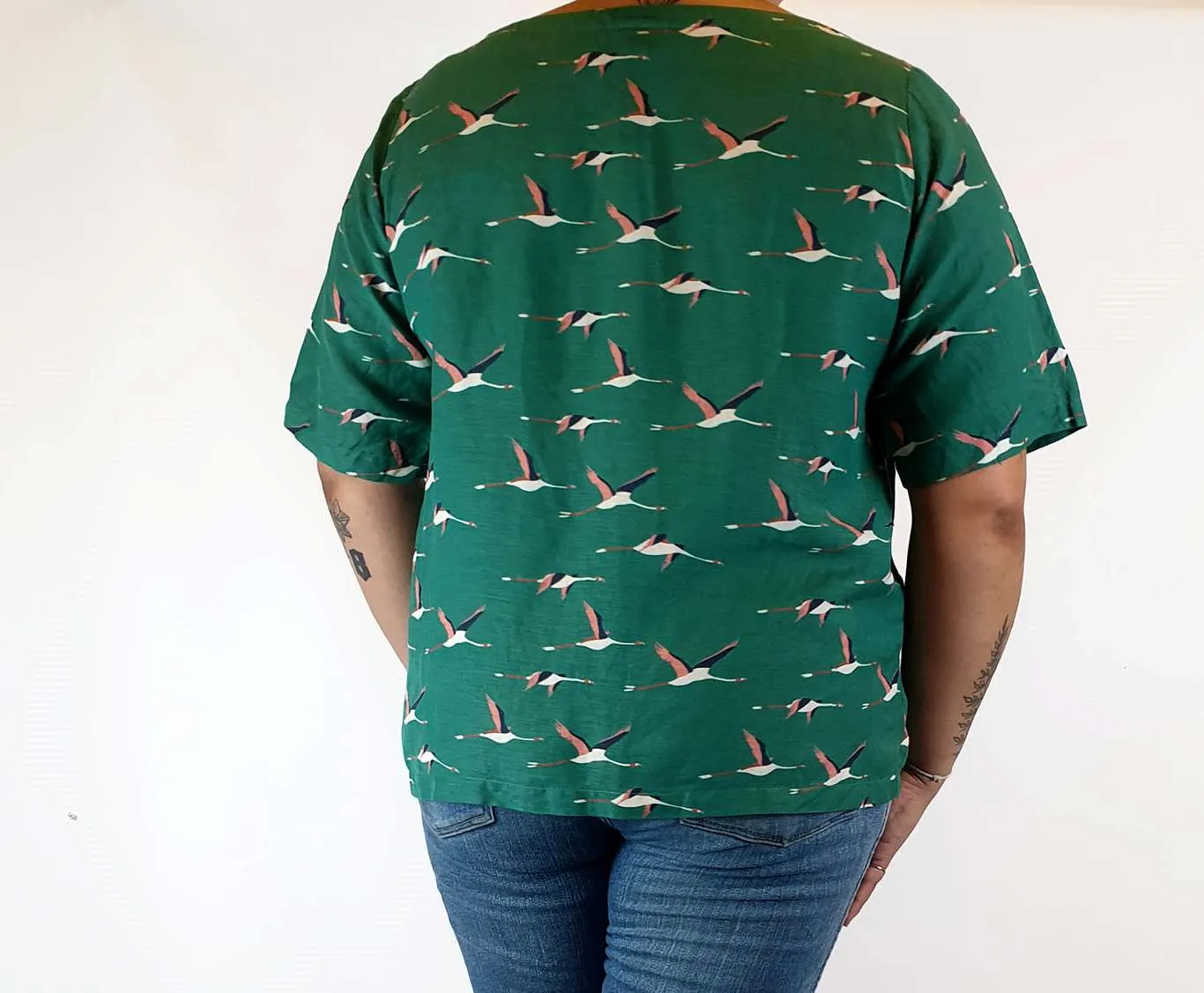 Frock Me Out green bird print top size XL
