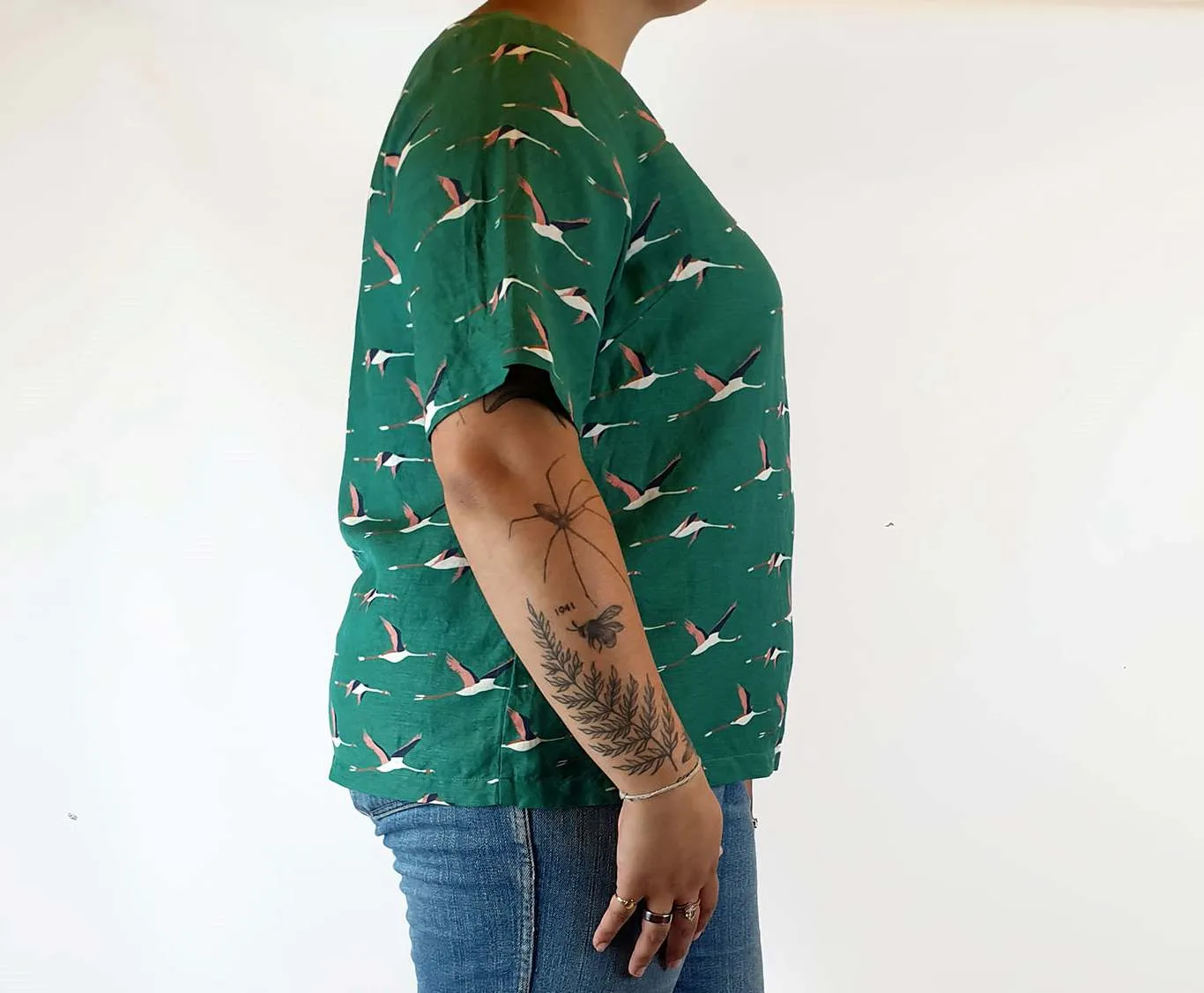 Frock Me Out green bird print top size XL