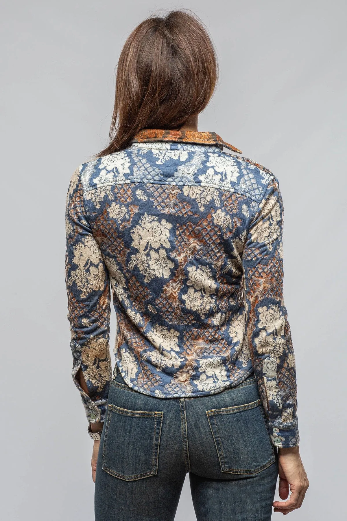 Jessy Cashmere Silk Shirt In Blue