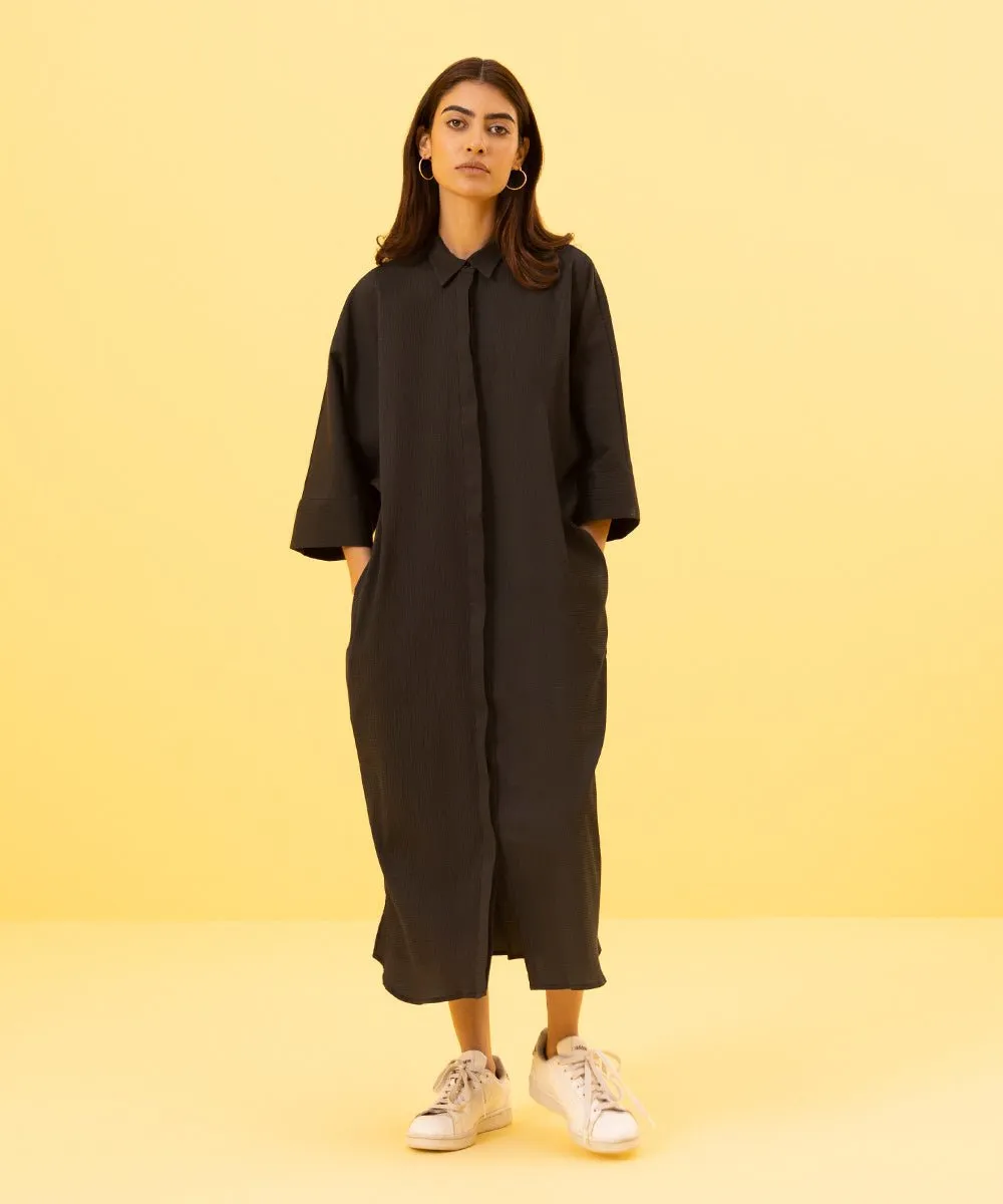 Kimono Seersucker Dress