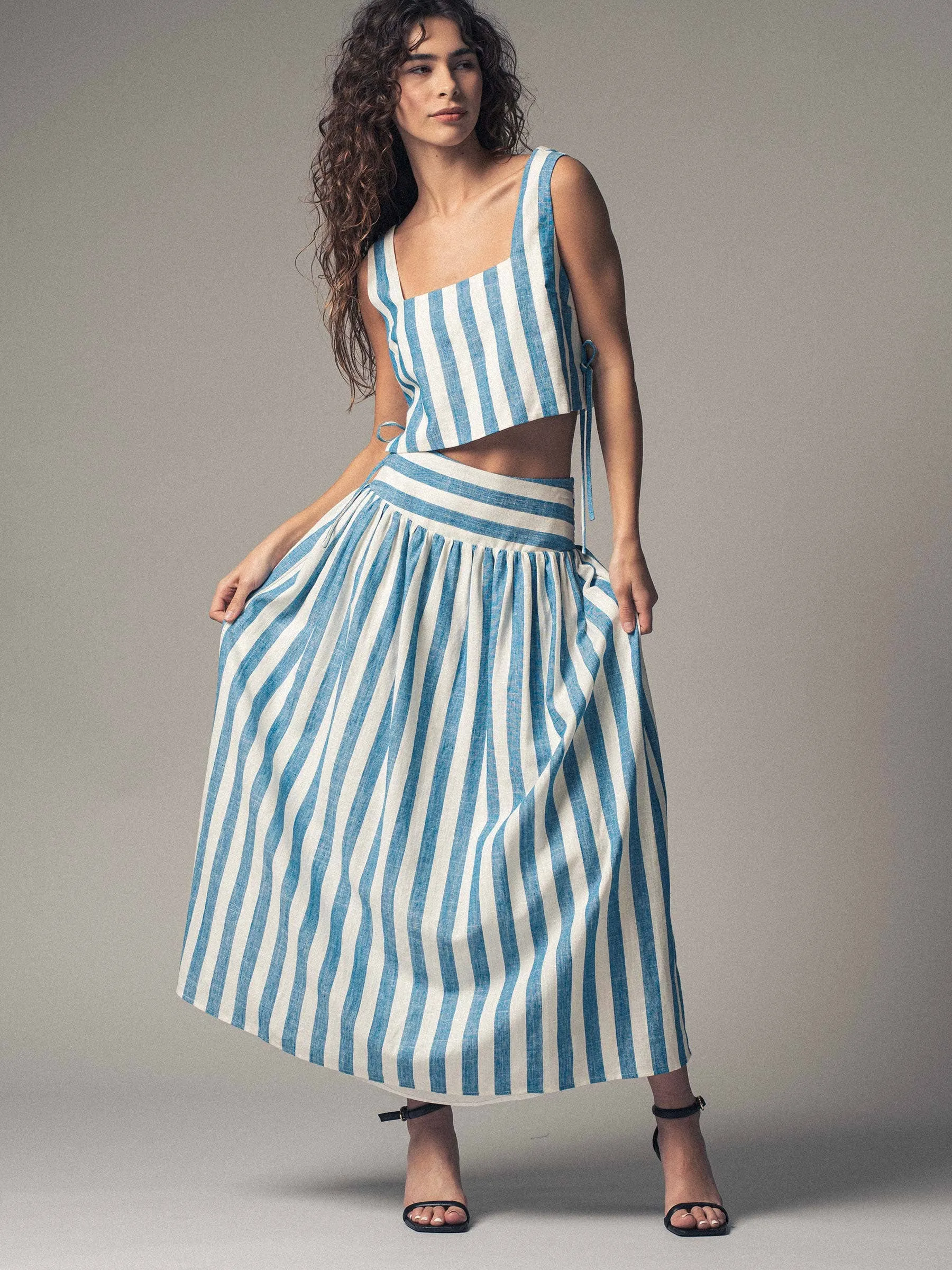 Mandy Striped Crop Top
