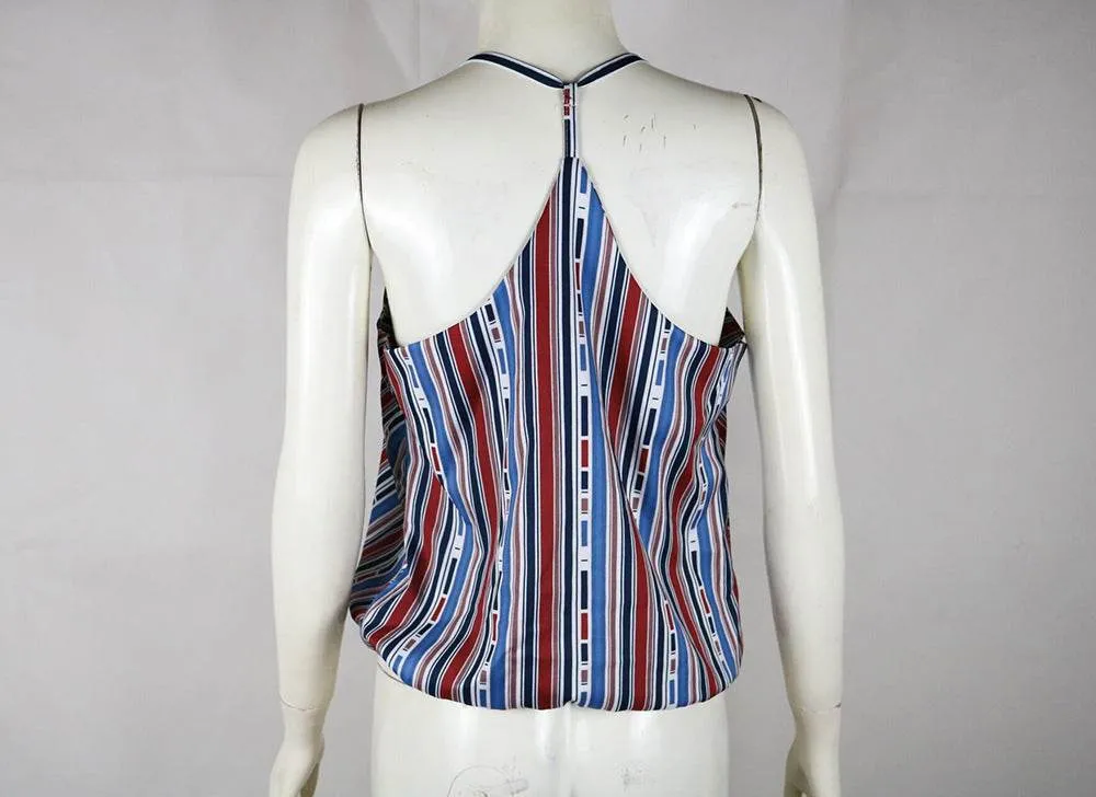 New Contrast Color Striped Camisole Top