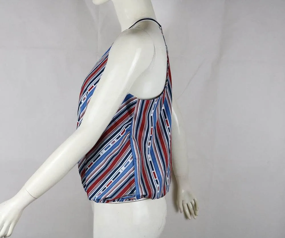New Contrast Color Striped Camisole Top