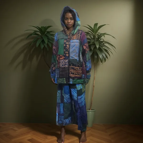Patchwork Hood Jacket