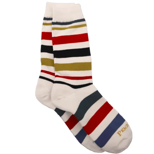 Pendleton National Park Striped Crew Socks