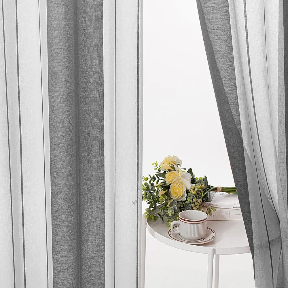 Stella Striped Sheer Curtains (1 Panel)