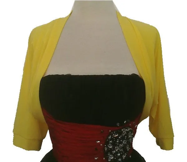 White Bolero Jacket Stretch Georgette Bolero Shrug Mid Length