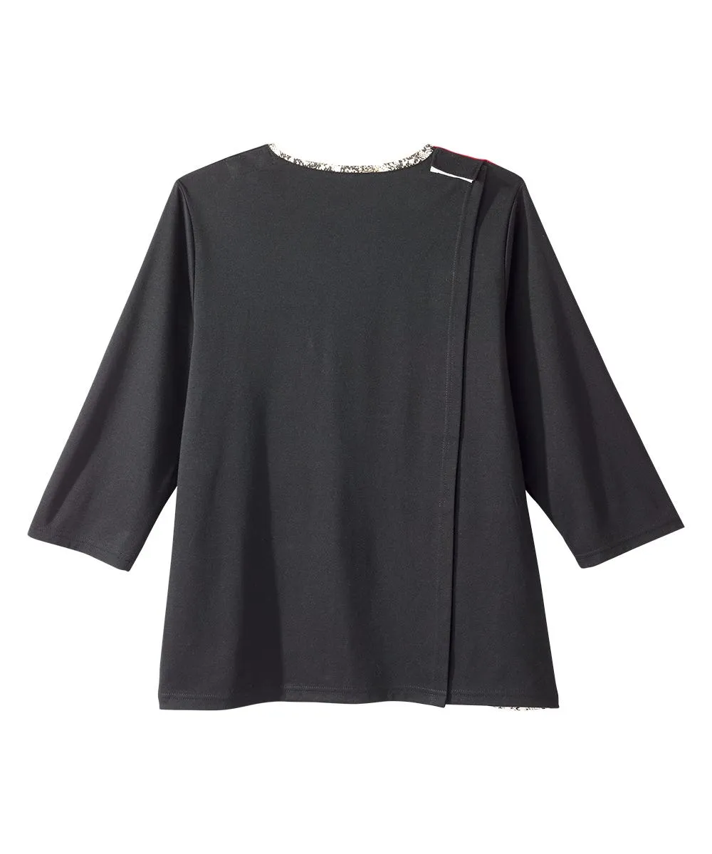 Women's Open Back Patchwork Top