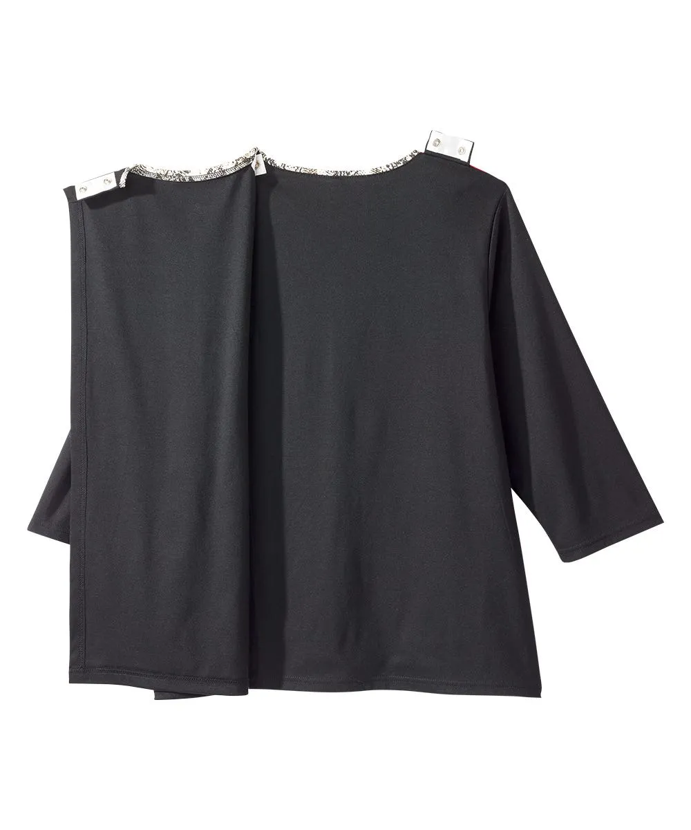 Women's Open Back Patchwork Top
